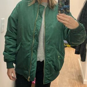 H&M satin oversized bomber jacket